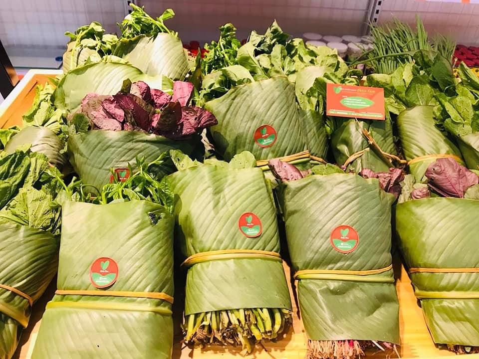 Sử dụng nguyên liệu tự nhiên gói thực phẩm
